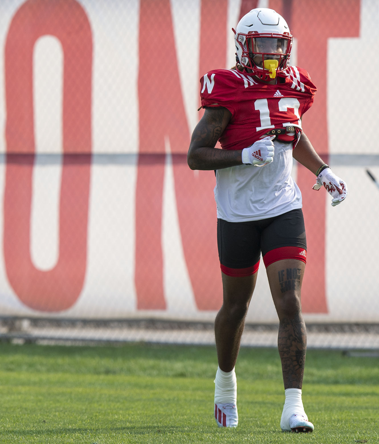 NU football practice, 8.4